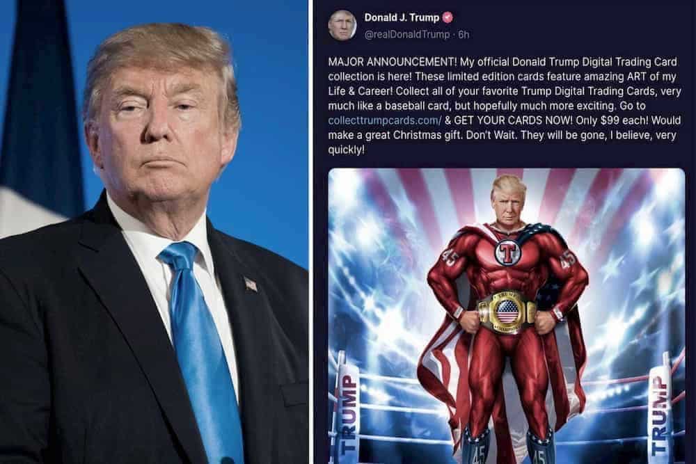 Donald Trump's NFT cards lose 80% of value from peak floor price