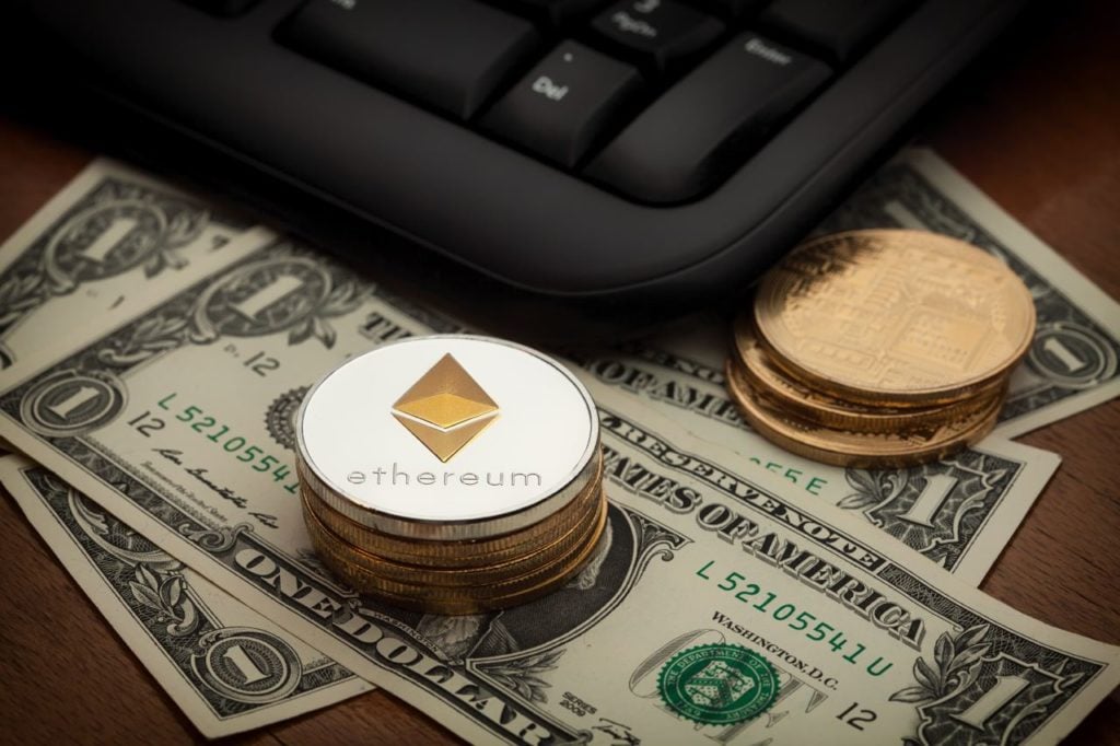 Top ten smart contract platforms by staking market cap as of February 2023