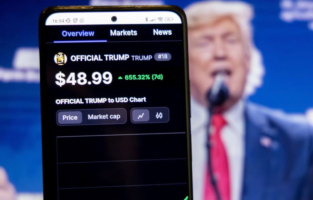 Official Trump spikes 75% in a week despite insider sales thumbnail