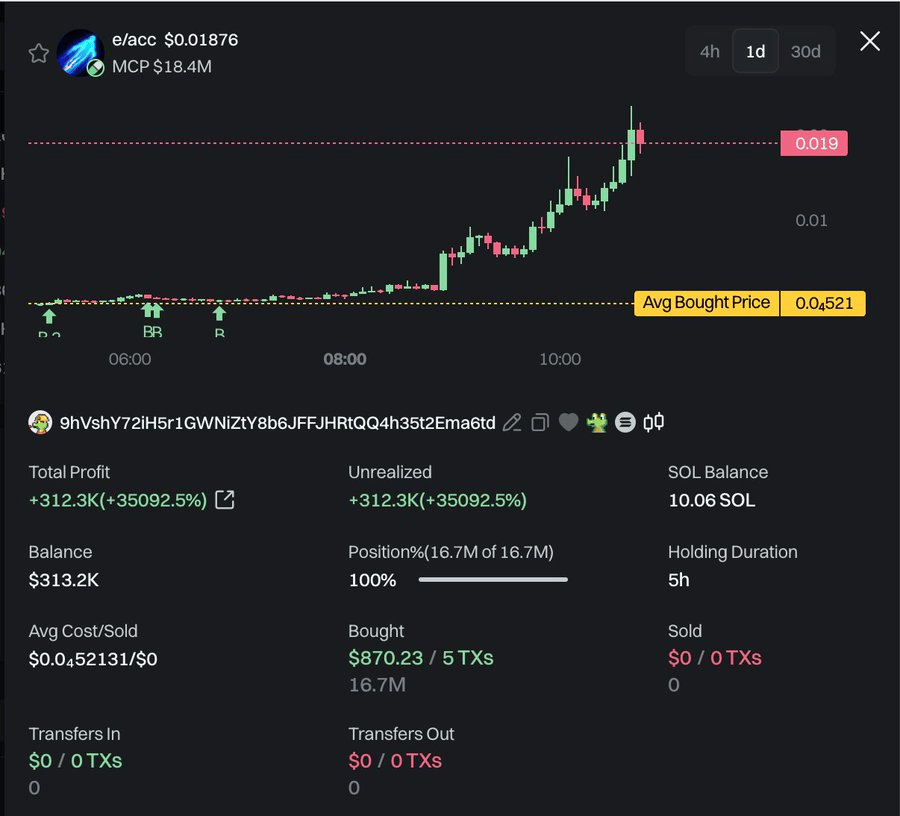 Crypto trader turns $870 into $312,000 in 5 hours