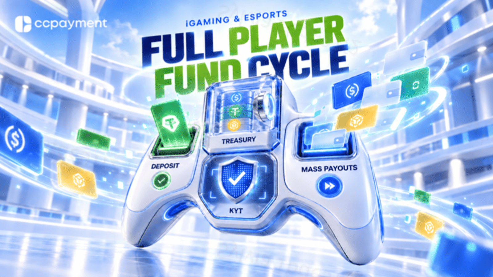 CCPayment links crypto player deposits, treasury conversion and partner payouts for iGaming and eSports