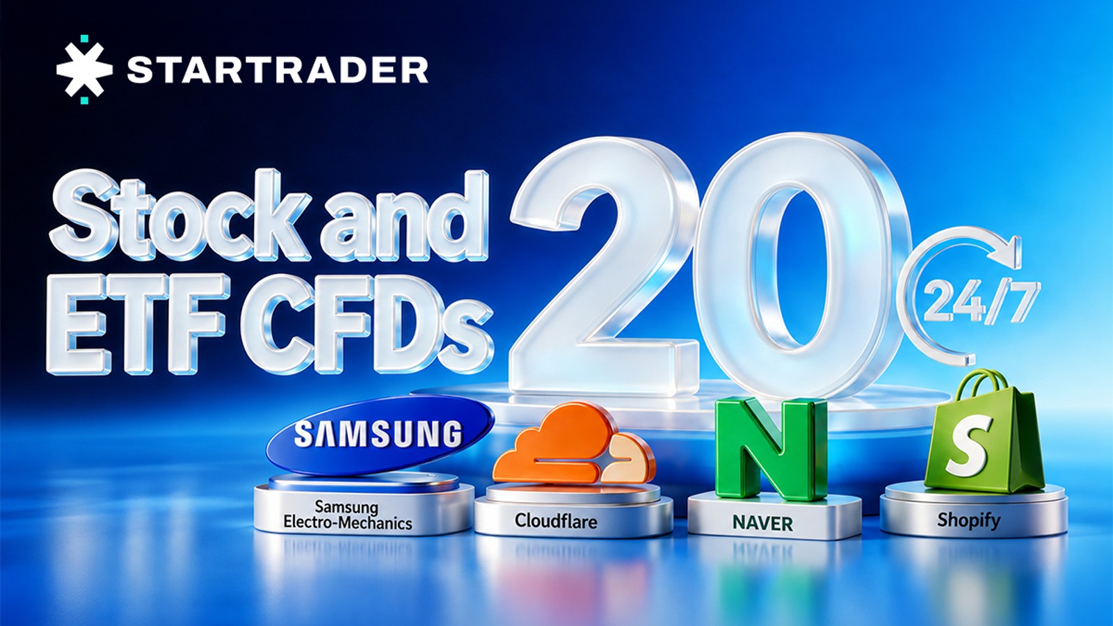 STARTRADER Adds 20 Stock and ETF CFDs to Its 24/7 Trading Range