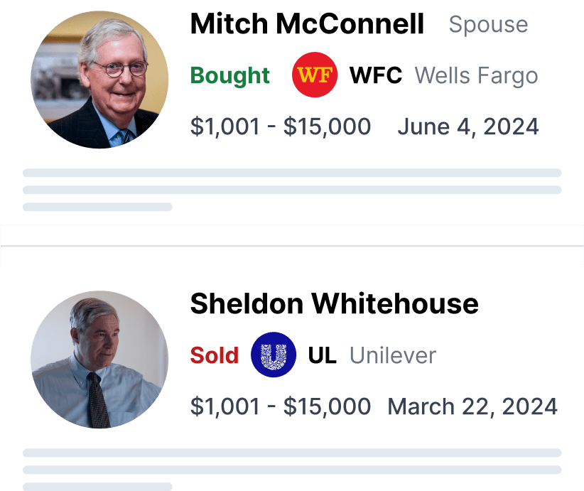 Senator trade signals